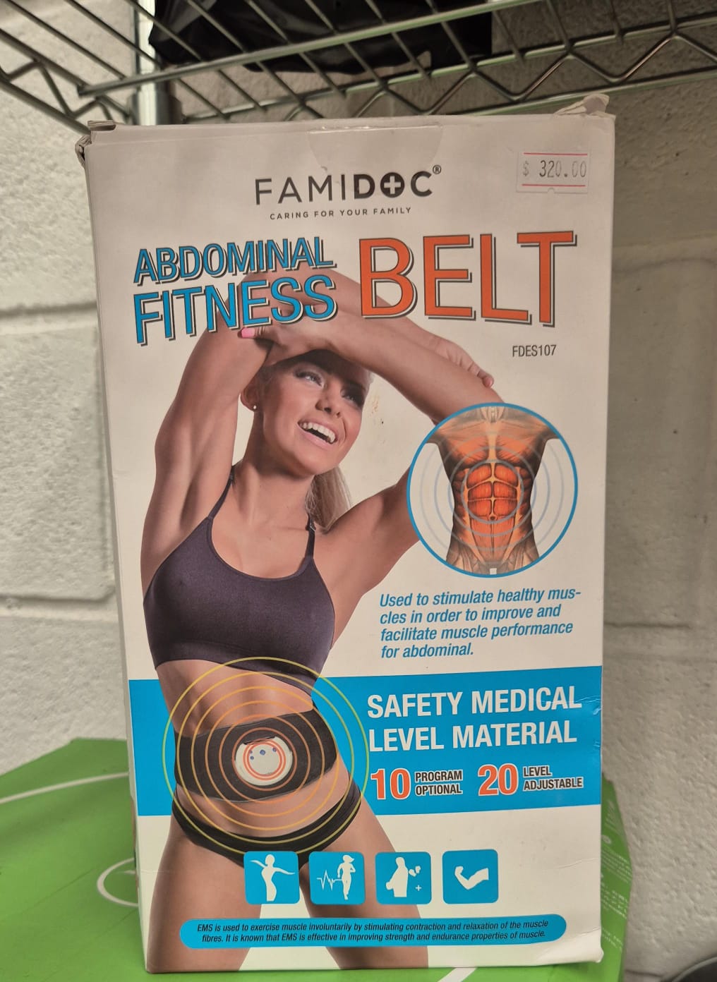 Cinturón de ejercicio para el hogar, estimulador de abdominales - Famidoc