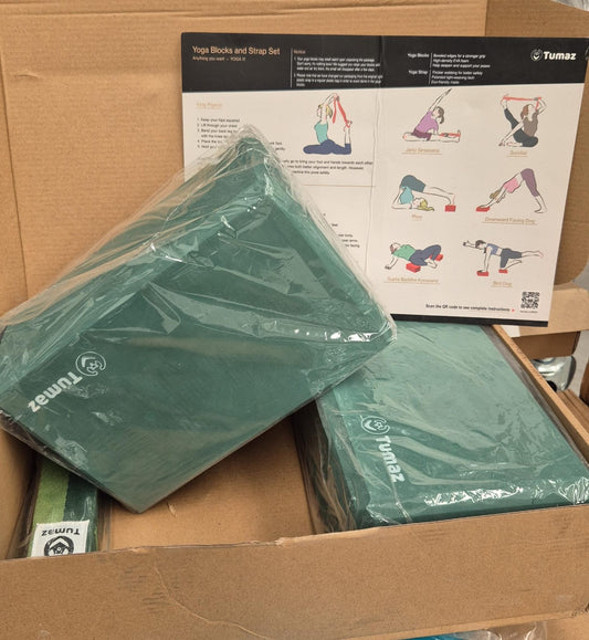 conjunto de bloque de yoga y correa