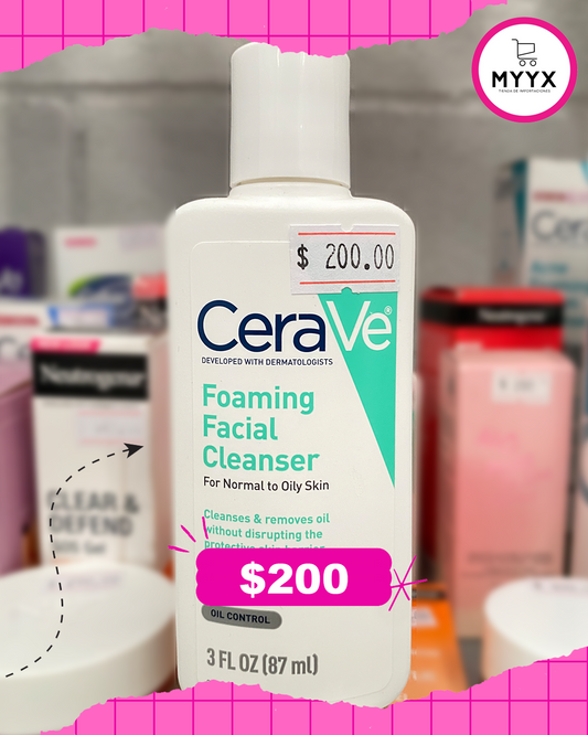 Cerave Limpiador Facial Espumoso para Piel Mixta, Grasa o con Acné - Foaming Facial Cleanser