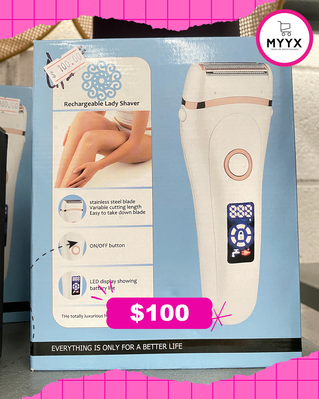 Depiladora Electrica Portátil Para Mujer Con Pantalla Led