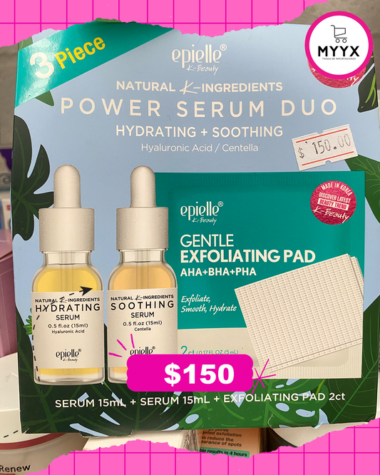 Dúo de sueros potentes | Set de 3 piezas | Hidratante y calmante -epielle K-Beauty